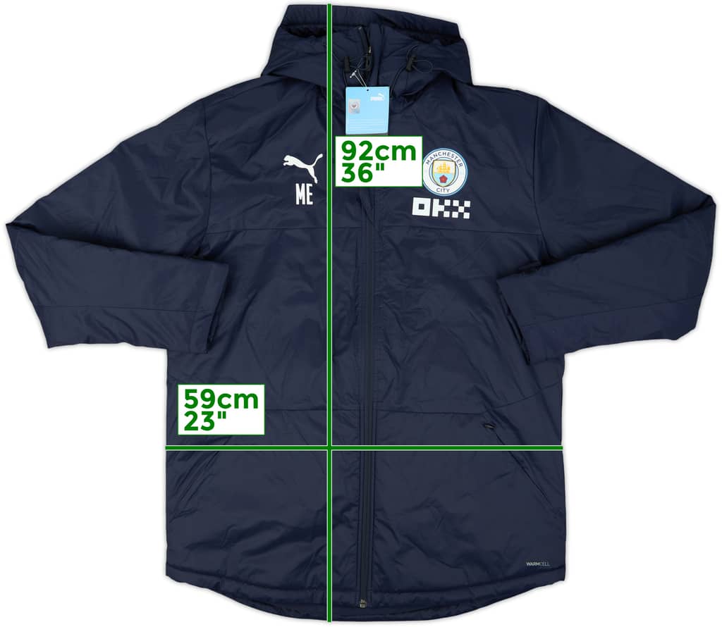 2022-23 Manchester City Staff Issue Puma Padded Bench Coat 'ME' (L)