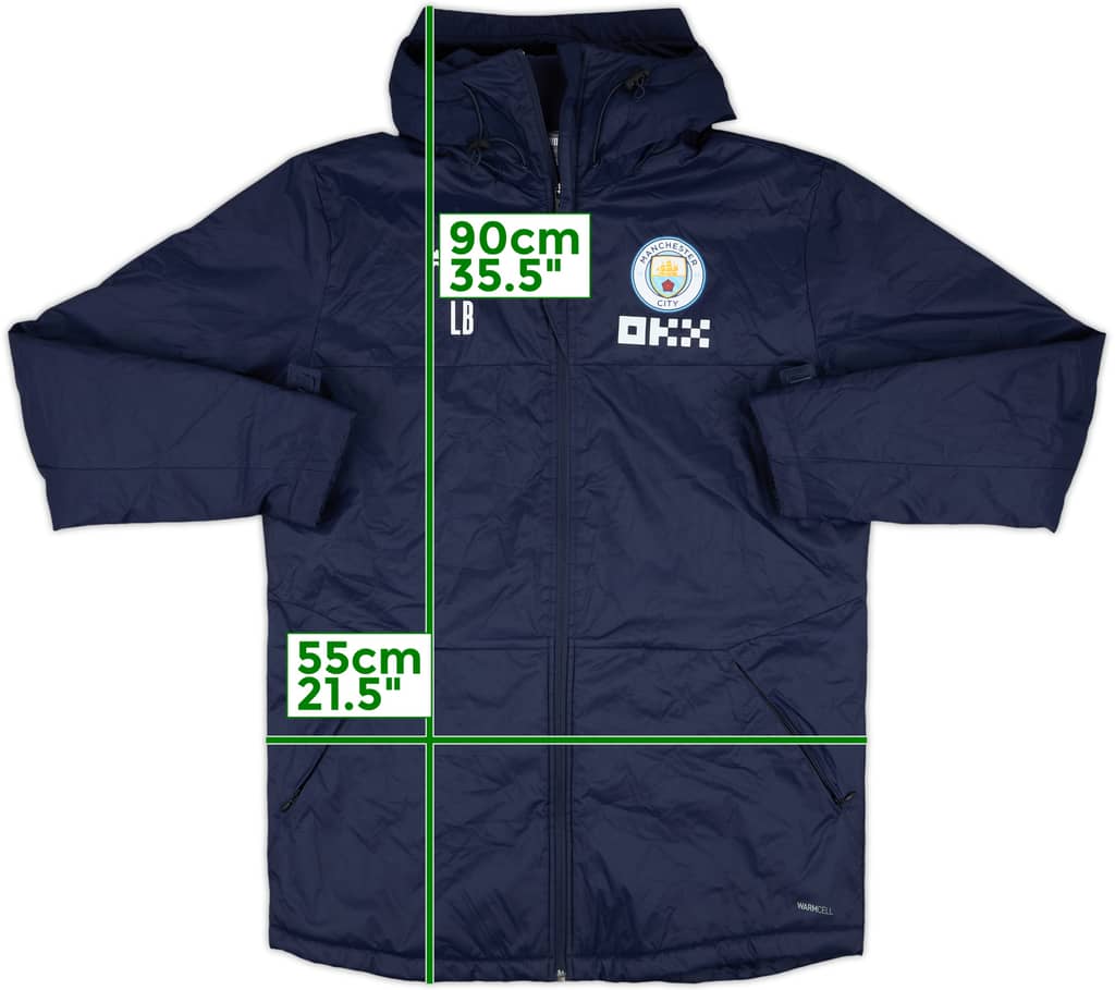 2022-23 Manchester City Puma Staff Issue Padded Bench Coat LB - 10/10 - (M)