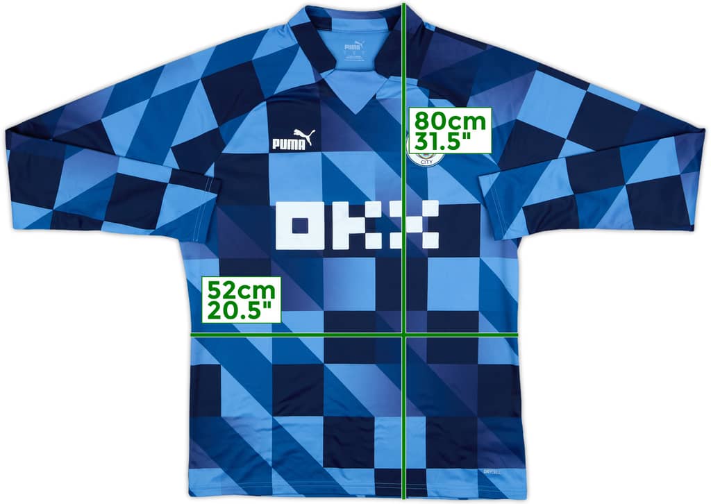 2022-23 Manchester City Puma Pre-Match Drill Top - 10/10 - (L)
