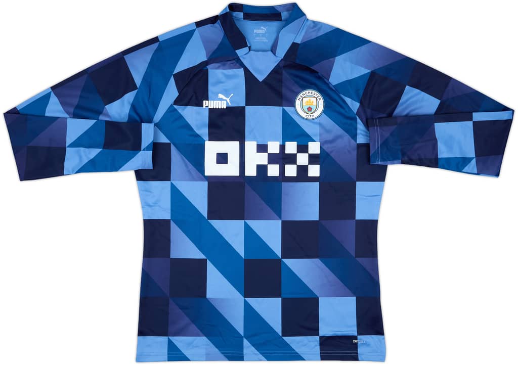 2022-23 Manchester City Puma Pre-Match Sweat Top - 10/10 - (L)