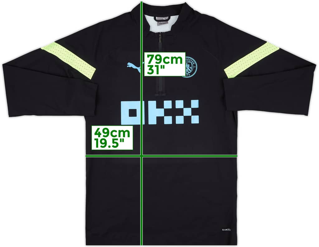 2022-23 Manchester City Puma 1/4 Zip Drill Top - 8/10 - (M)