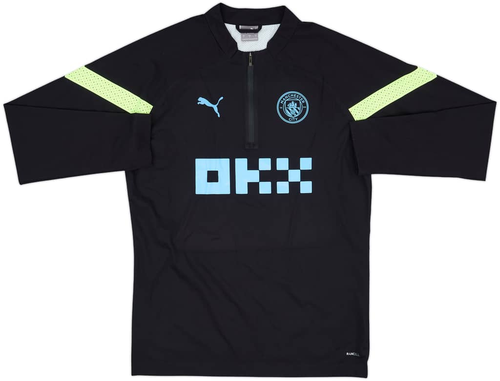 2022-23 Manchester City Puma 1/4 Zip Drill Top - 10/10 - (L)