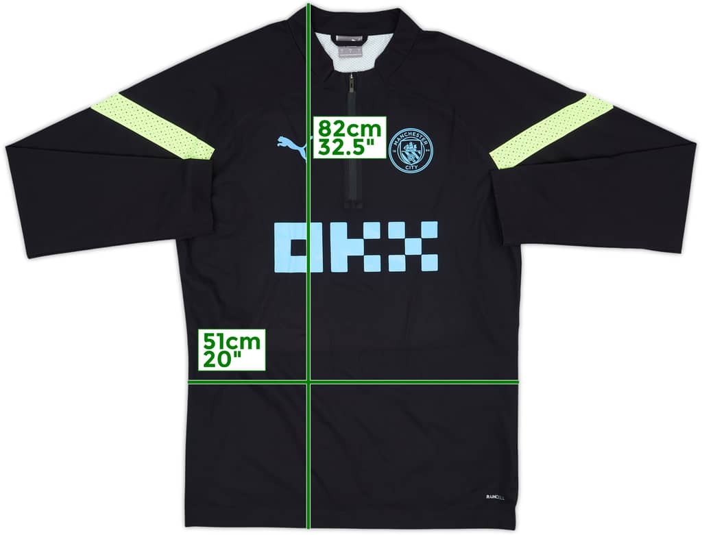 2022-23 Manchester City Puma 1/4 Zip Drill Top - 10/10 - (L)