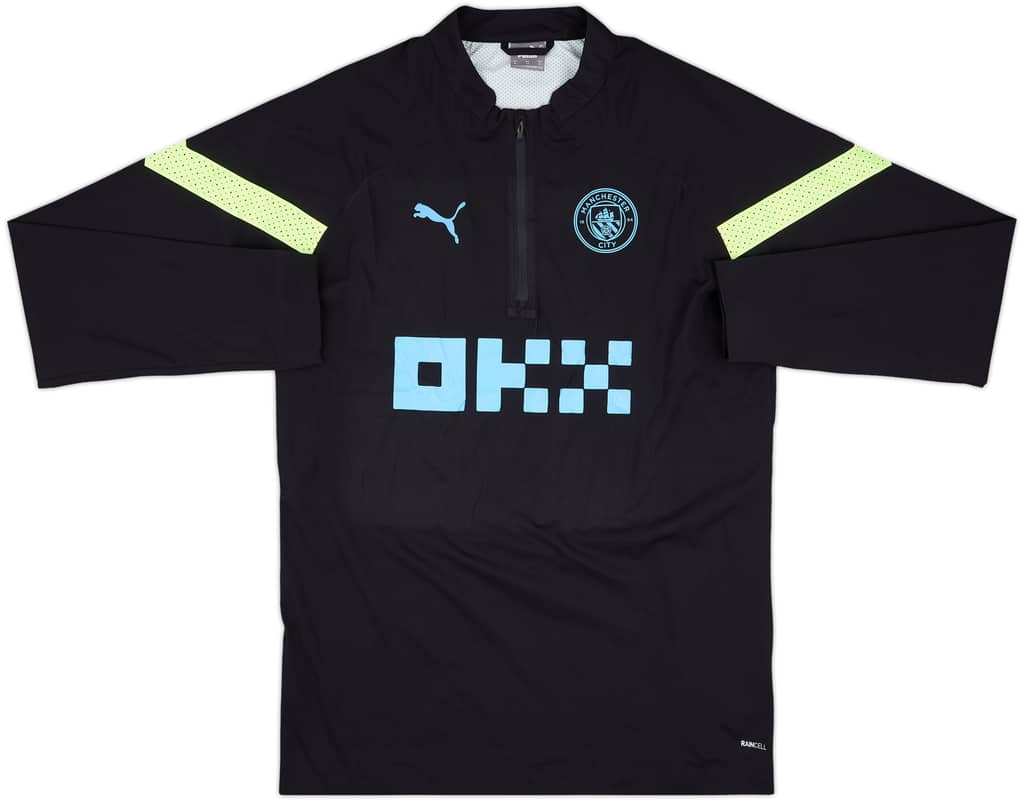 2022-23 Manchester City Puma 1/4 Zip Drill Top - 8/10 - (XL)