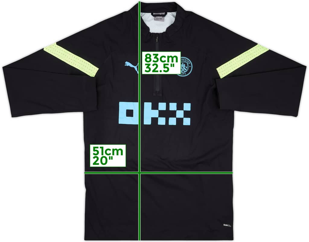 2022-23 Manchester City Puma 1/4 Zip Drill Top - 8/10 - (XL)