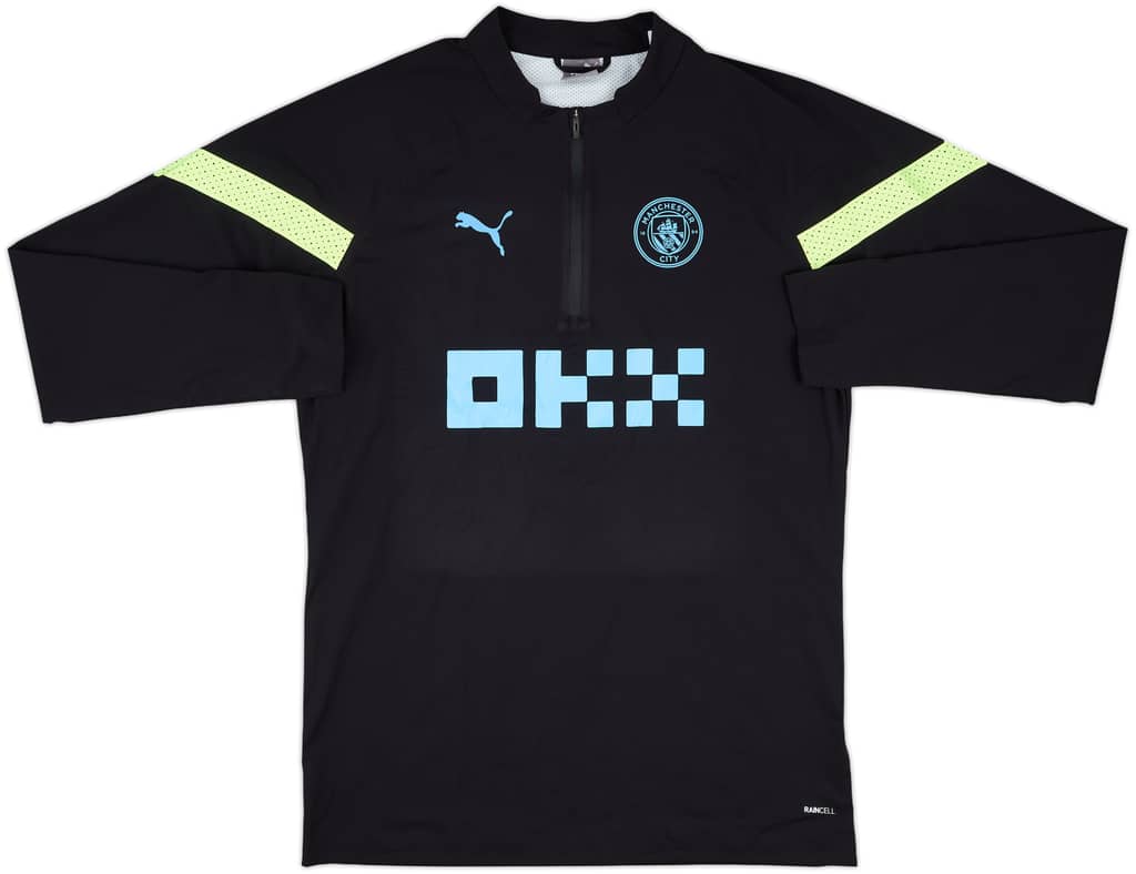 2022-23 Manchester City Puma 1/4 Zip Drill Top - 8/10 - (XL)
