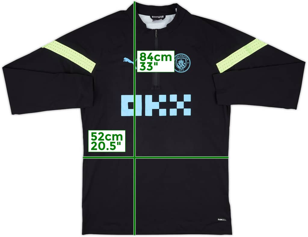 2022-23 Manchester City Puma 1/4 Zip Drill Top - 8/10 - (XL)