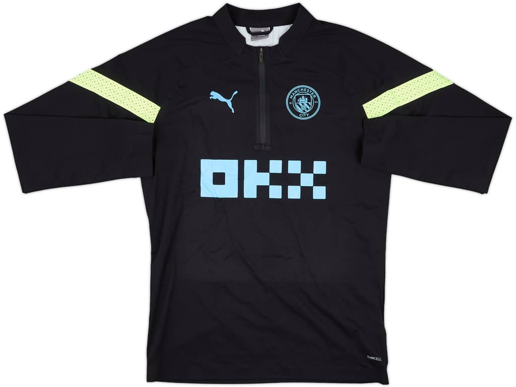 2022-23 Manchester City Puma 1/4 Zip Drill Top - 9/10 - (S)