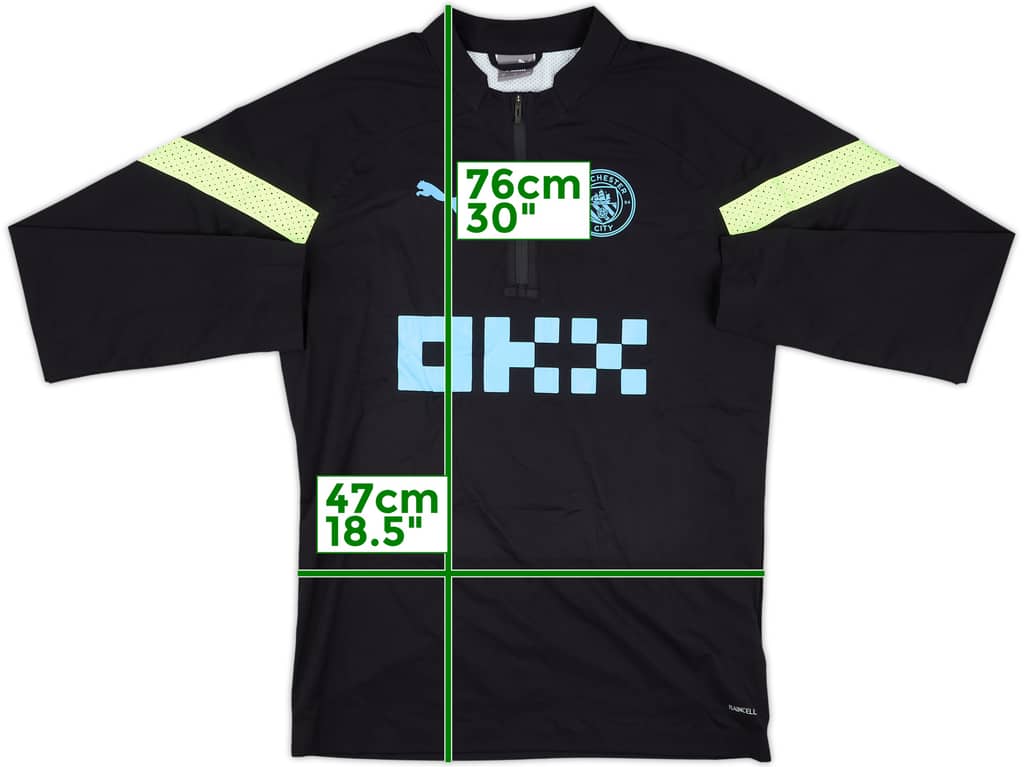 2022-23 Manchester City Puma 1/4 Zip Drill Top - 9/10 - (S)