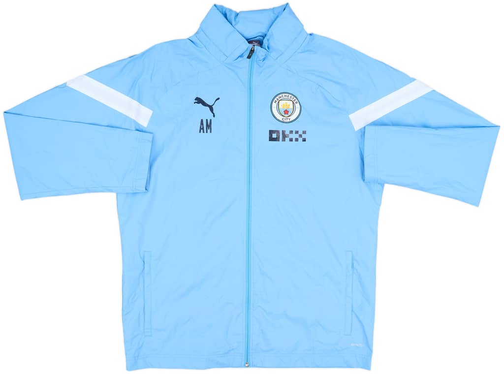 2022-23 Manchester City Staff Issue Puma Hooded Track Jacket AM - 8/10 - (L)