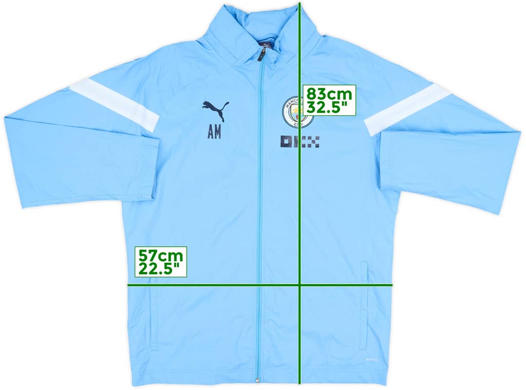 2022-23 Manchester City Staff Issue Puma Hooded Track Jacket AM - 8/10 - (L)