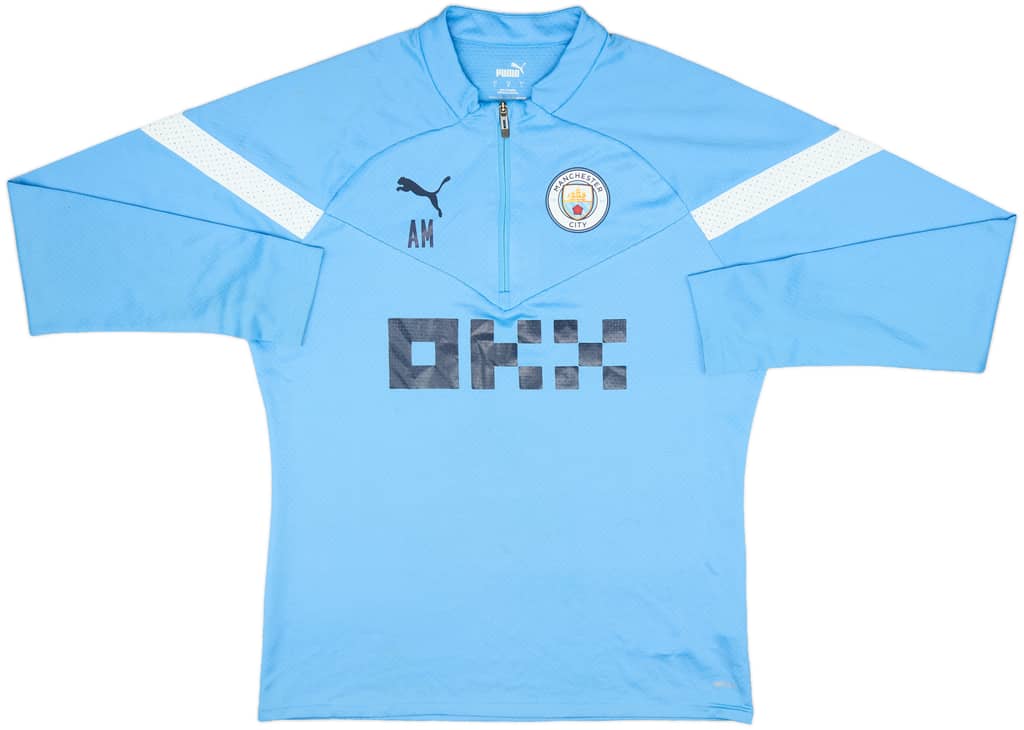 2022-23 Manchester City Staff Issue Puma 1/4 Zip Drill Top AM - 7/10 - (L)