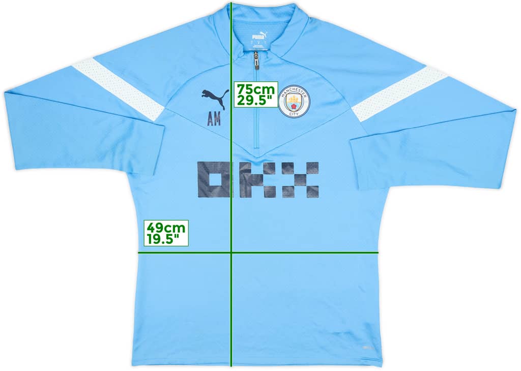 2022-23 Manchester City Staff Issue Puma 1/4 Zip Drill Top AM - 7/10 - (L)
