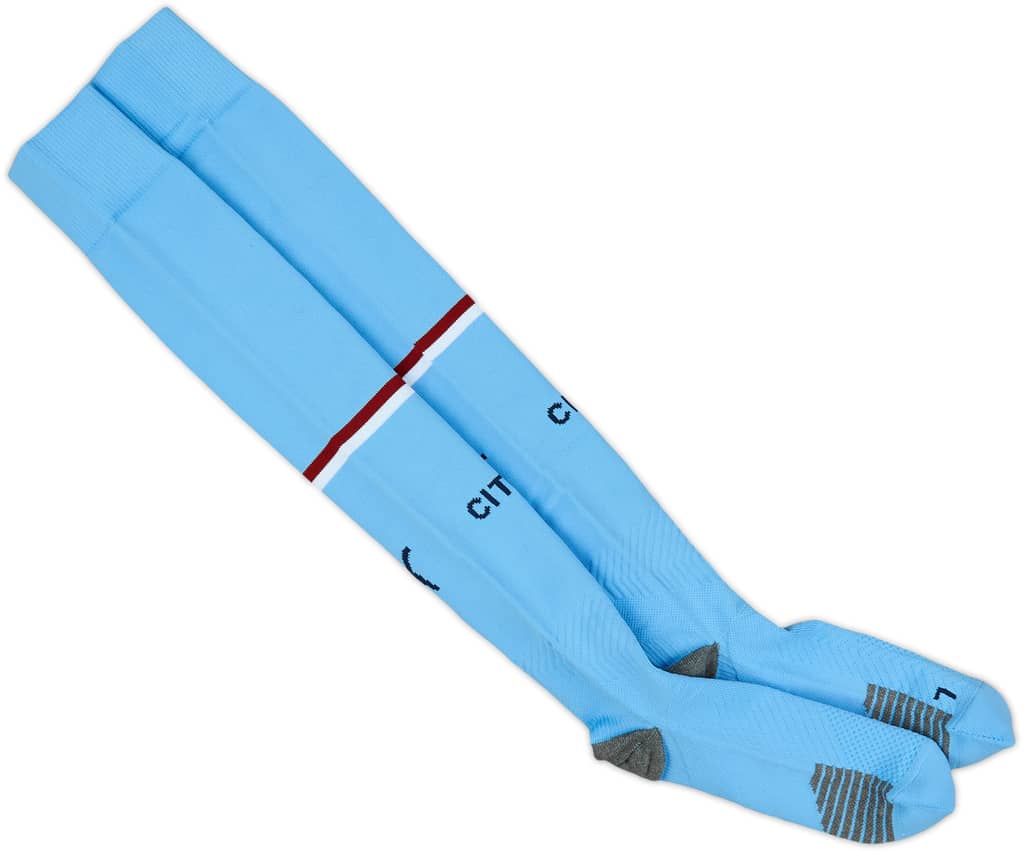 2022-23 Manchester City Home Socks (Adults UK 9-11)