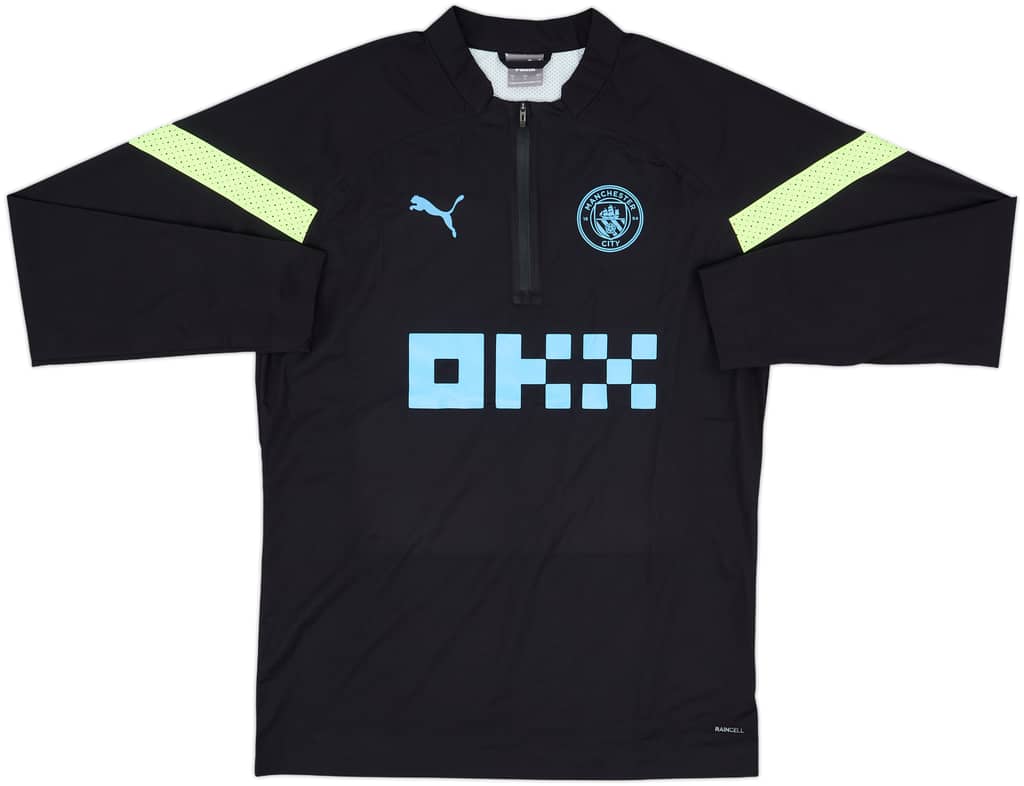 2022-23 Manchester City Puma 1/4 Zip Drill Top - 10/10 - (L)