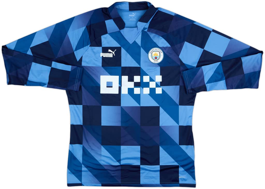 2022-23 Manchester City Puma Pre Match Sweat Top - 7/10 - (L)