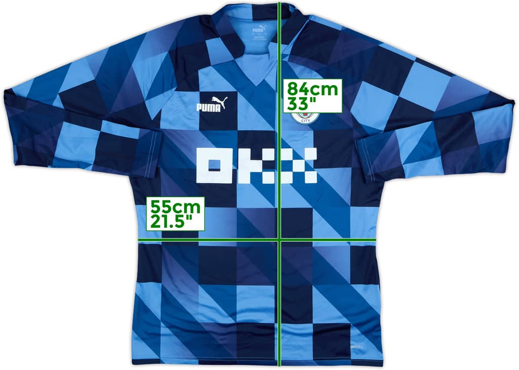 2022-23 Manchester City Puma Pre Match Sweat Top - 7/10 - (L)