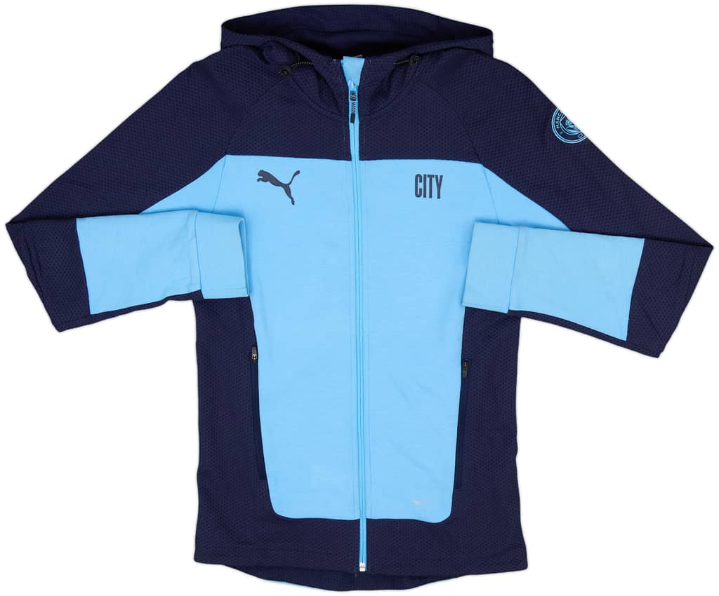 2020-21 Manchester City Puma Hooded Track Top - 8/10 - (XS)