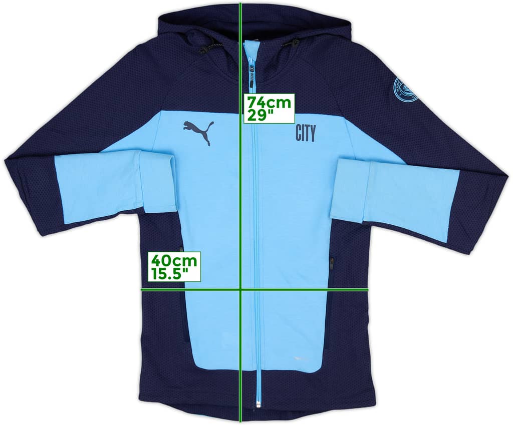 2020-21 Manchester City Puma Hooded Track Top - 8/10 - (XS)