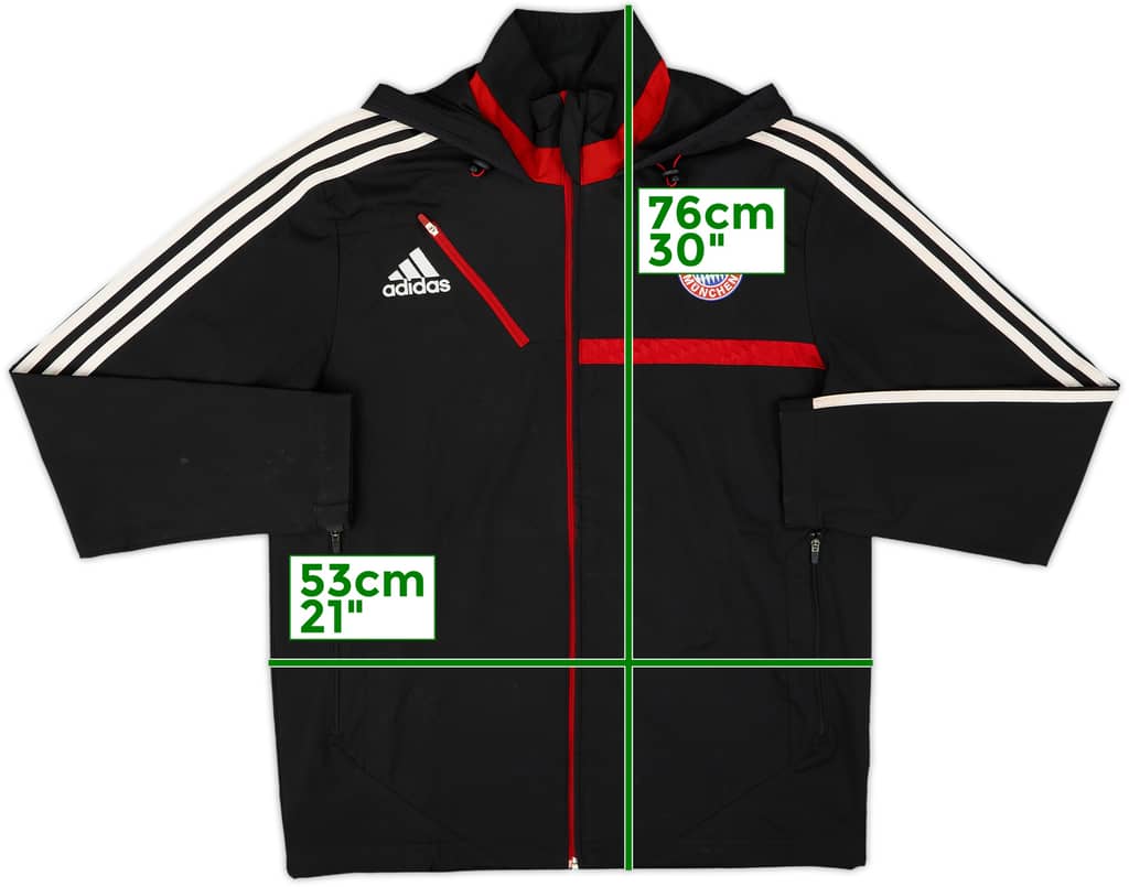 2013-14 Bayern Munich adidas Hooded Rain Jacket - 7/10 - (M)