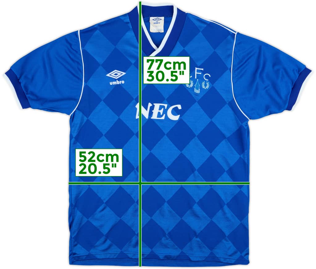 1986-89 Everton Home Shirt - 8/10 - (M)