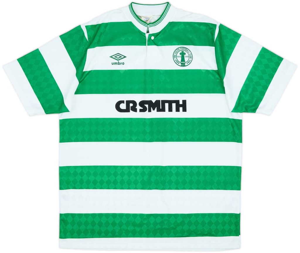 1987-89 Celtic Centenary Home Shirt - 9/10 - (L)