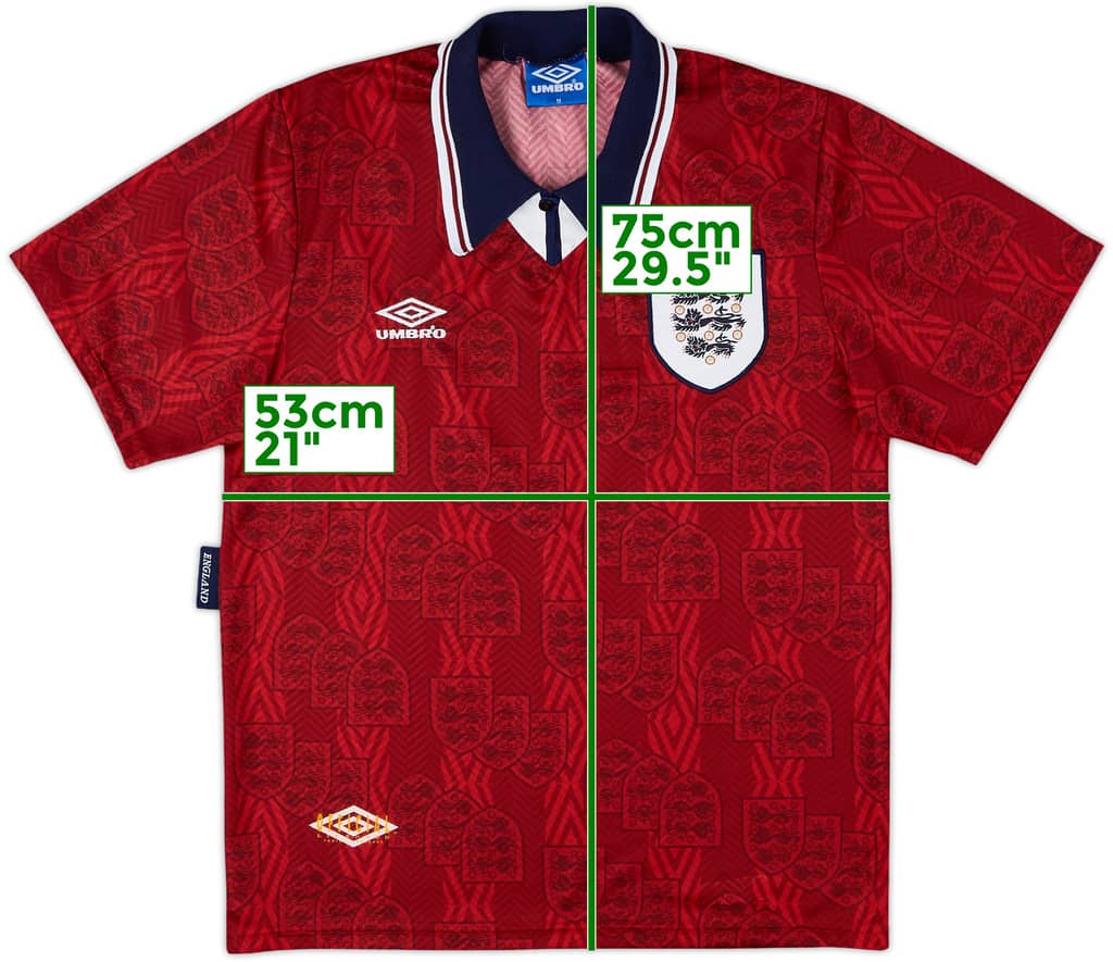 1993-95 England Away Shirt - 8/10 - (M)