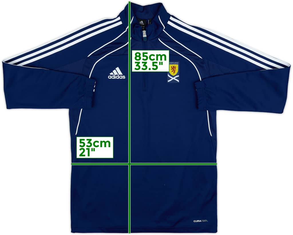 2010-11 Scotland adidas 1/4 Zip Drill Top - 8/10 - (S)