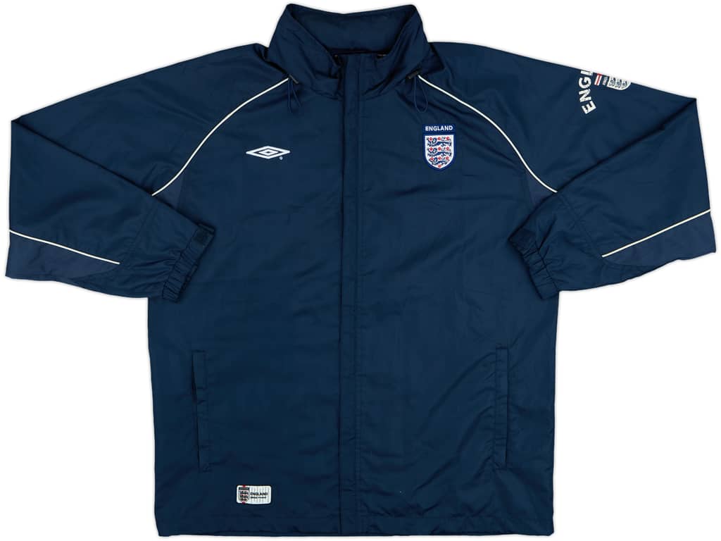 2002-03 England Umbro Hooded Track Jacket - 8/10 - (M)