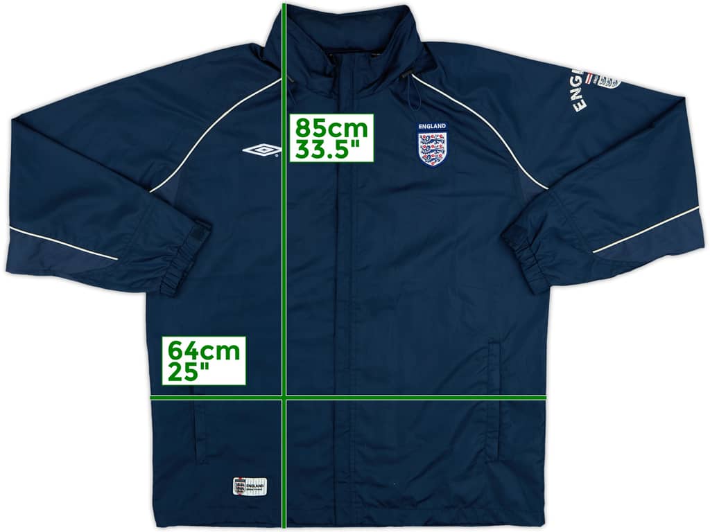 2002-03 England Umbro Hooded Track Jacket - 8/10 - (M)