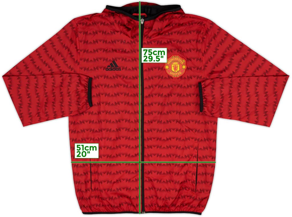 2015-16 Manchester United adidas Hooded Track Jacket - 10/10 - (L)