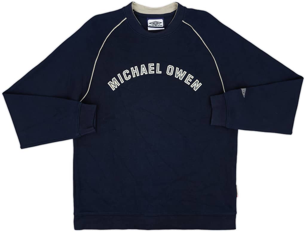 2000s England Umbro 'Michael Owen' Sweat Top - 9/10 - (M)