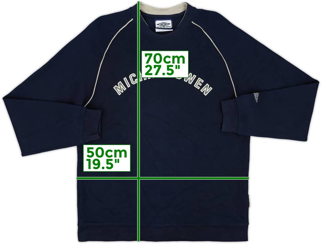 2000s England Umbro 'Michael Owen' Sweat Top - 9/10 - (M)