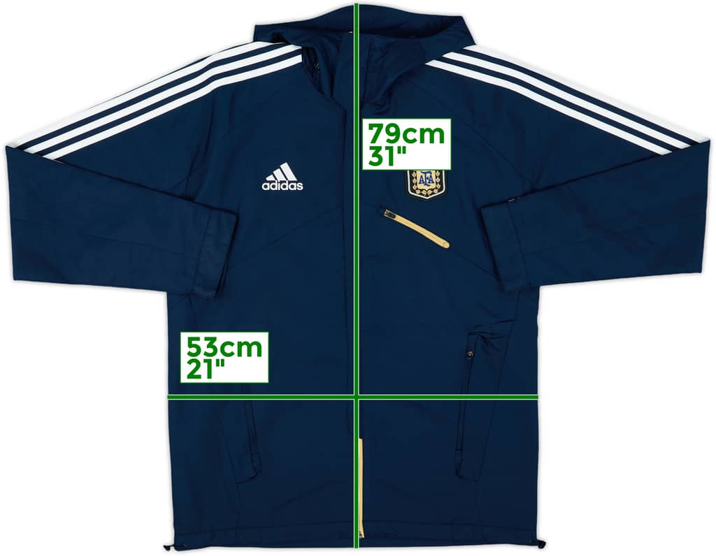 2010-12 Argentina adidas Hooded Rain Jacket - 8/10 - (M)