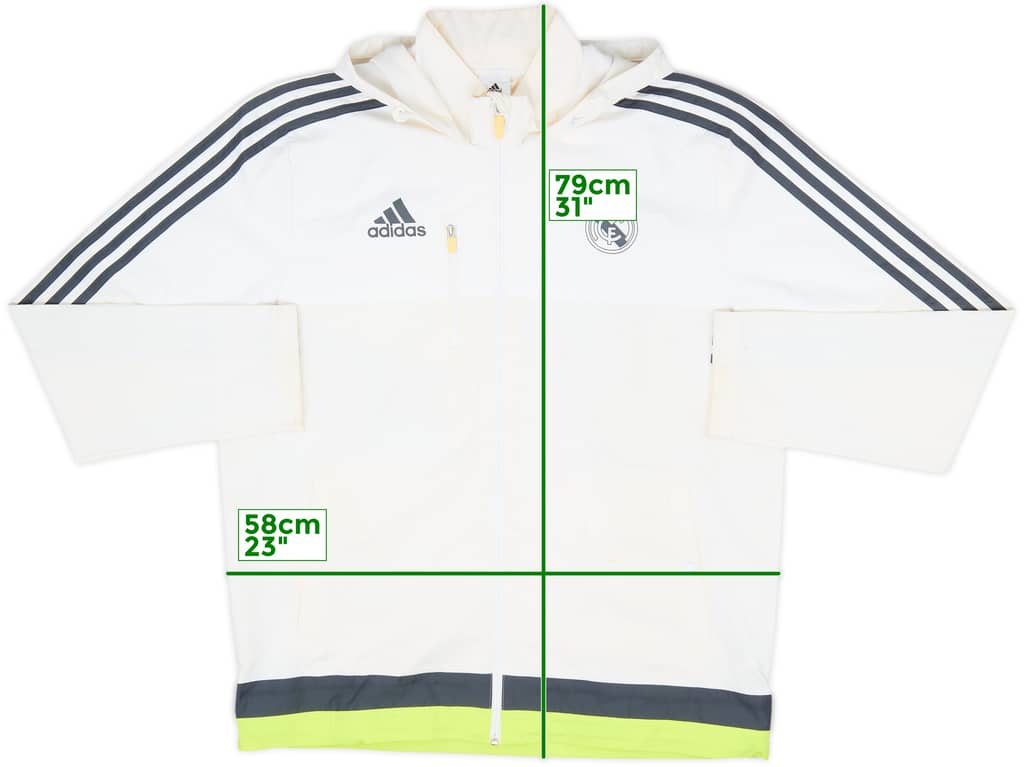 2015-16 Real Madrid adidas Hooded Track Jacket - 7/10 - (L)