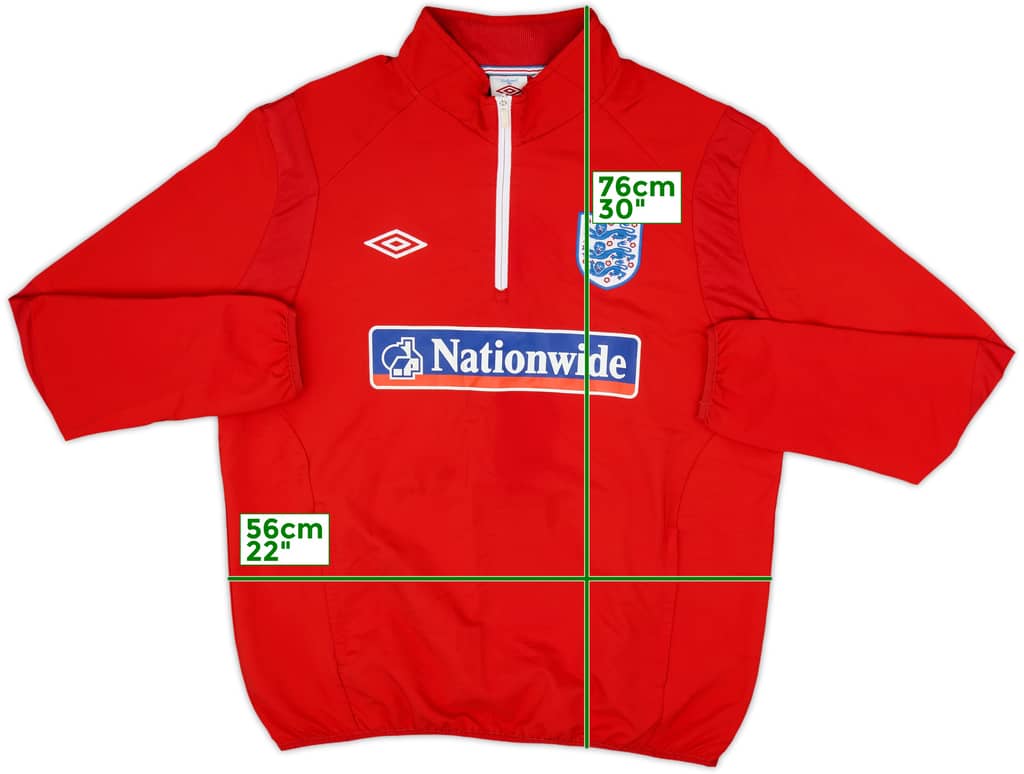 2010-11 England Umbro 1/4 Zip Drill Top - 8/10 - (XL)