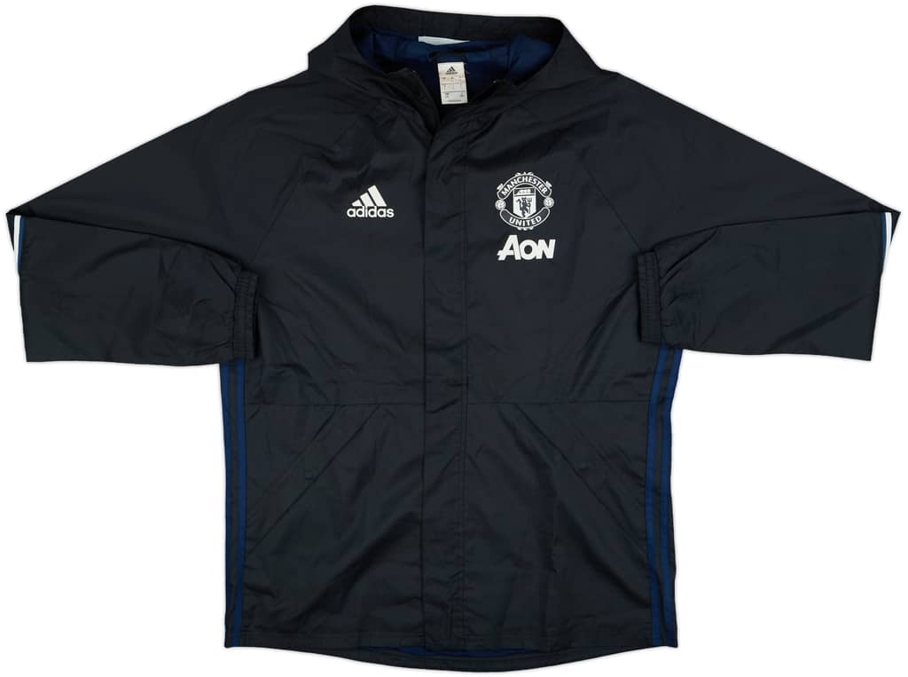 2016-17 Manchester United adidas Hooded Rain Jacket - 9/10 - (L)