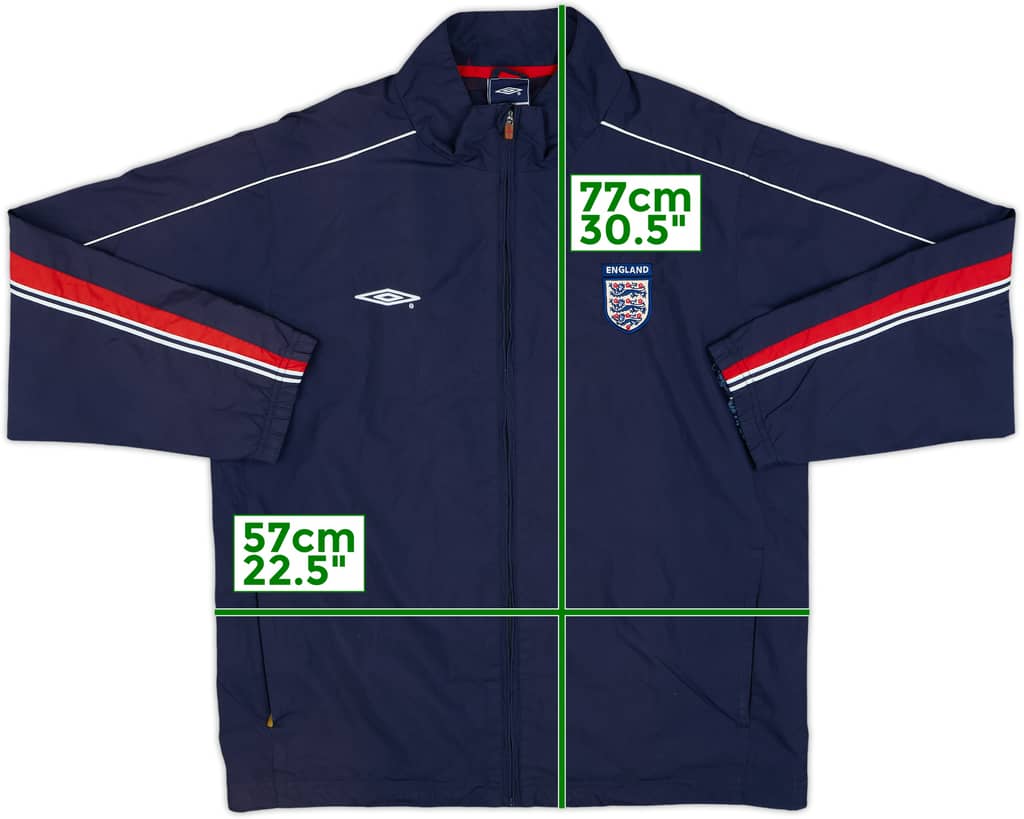 2002-04 England Umbro Track Jacket - 8/10 - (S)