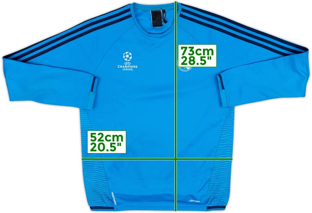 2015-16 Real Madrid CL adidas Sweat Top - 8/10 - (M)