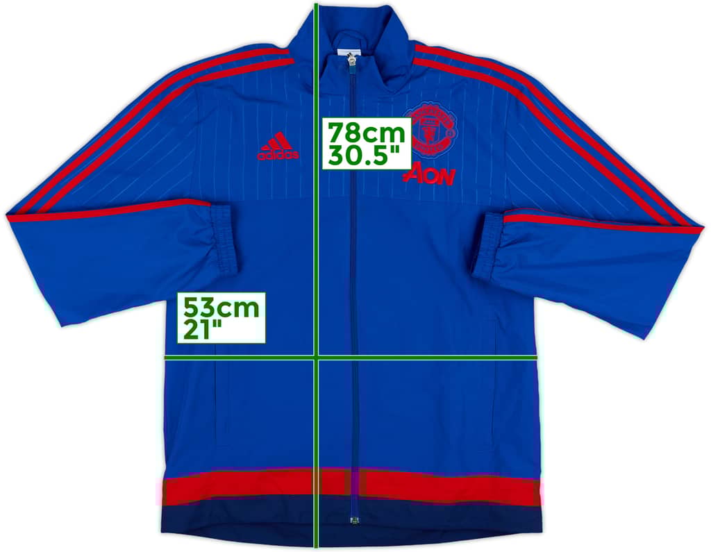 2015-16 Manchester United adidas Track Jacket - 9/10 - (M)