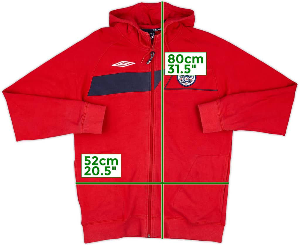 2007-09 England Umbro Hooded Track Jacket - 6/10 - (L)