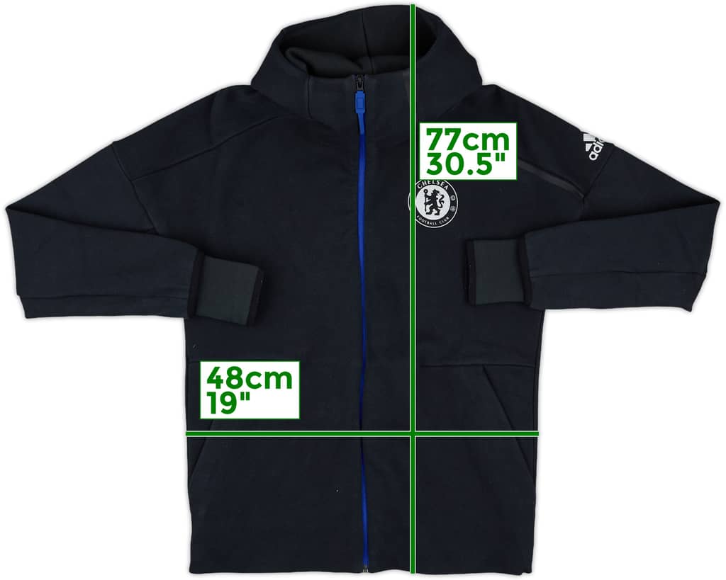 2016-17 Chelsea adidas Hooded Track Jacket - 8/10 - (M)