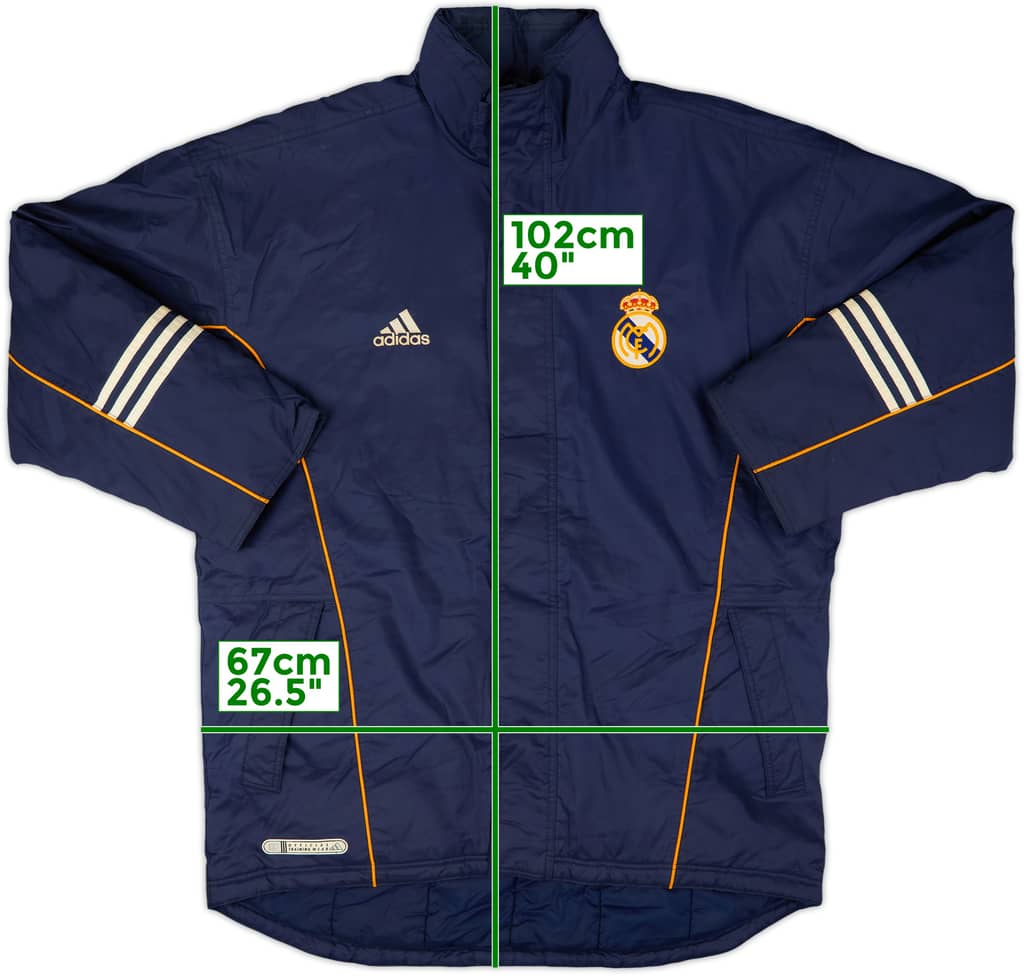 1999-00 Real Madrid adidas Padded Bench Coat - 9/10 - (XL)