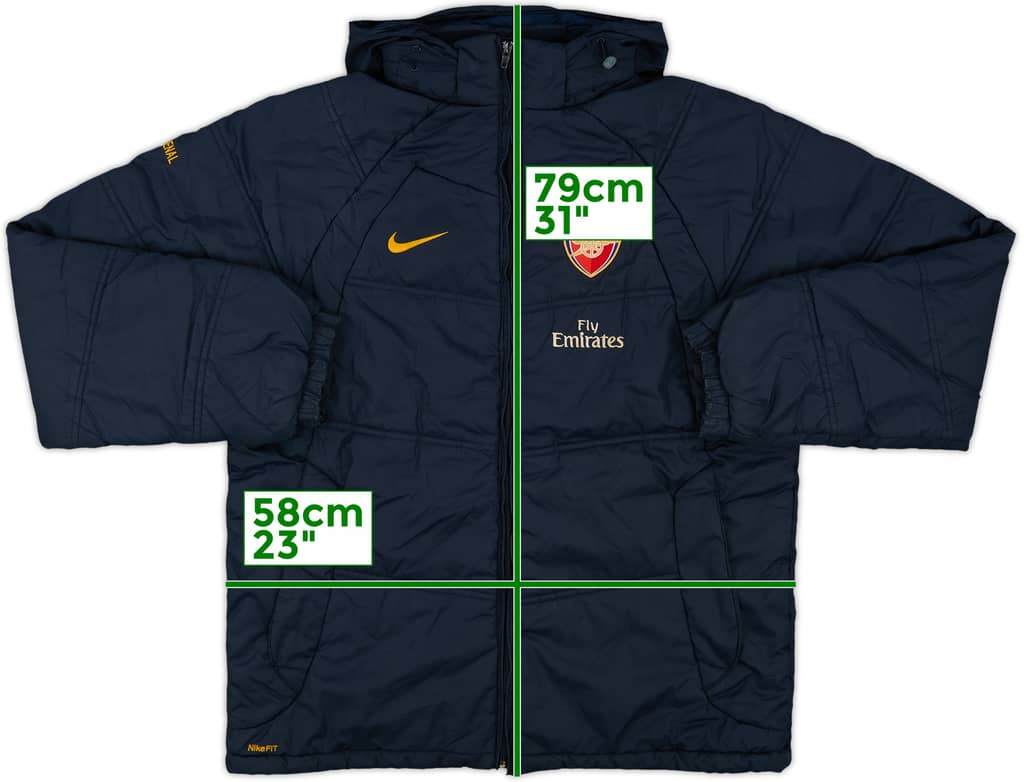 2008-09 Arsenal Nike Padded Bench Coat - 10/10 - (L)