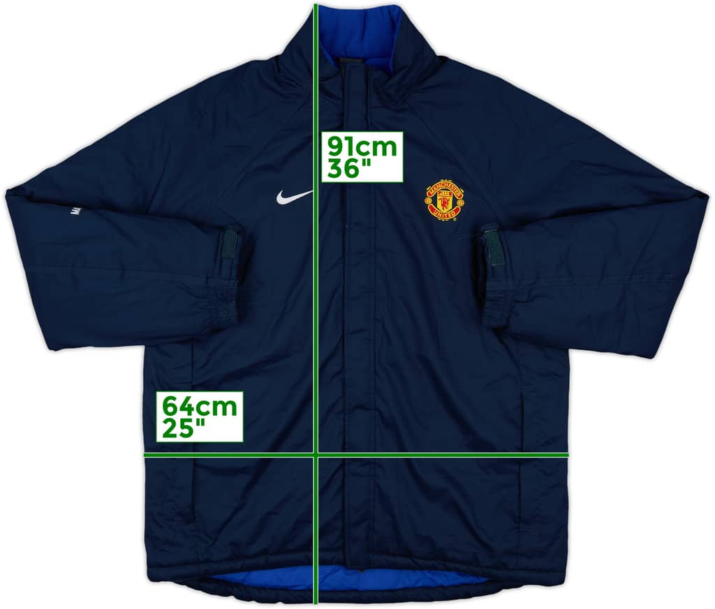 2003-04 Manchester United Nike Padded Bench Coat - 10/10 - (L)