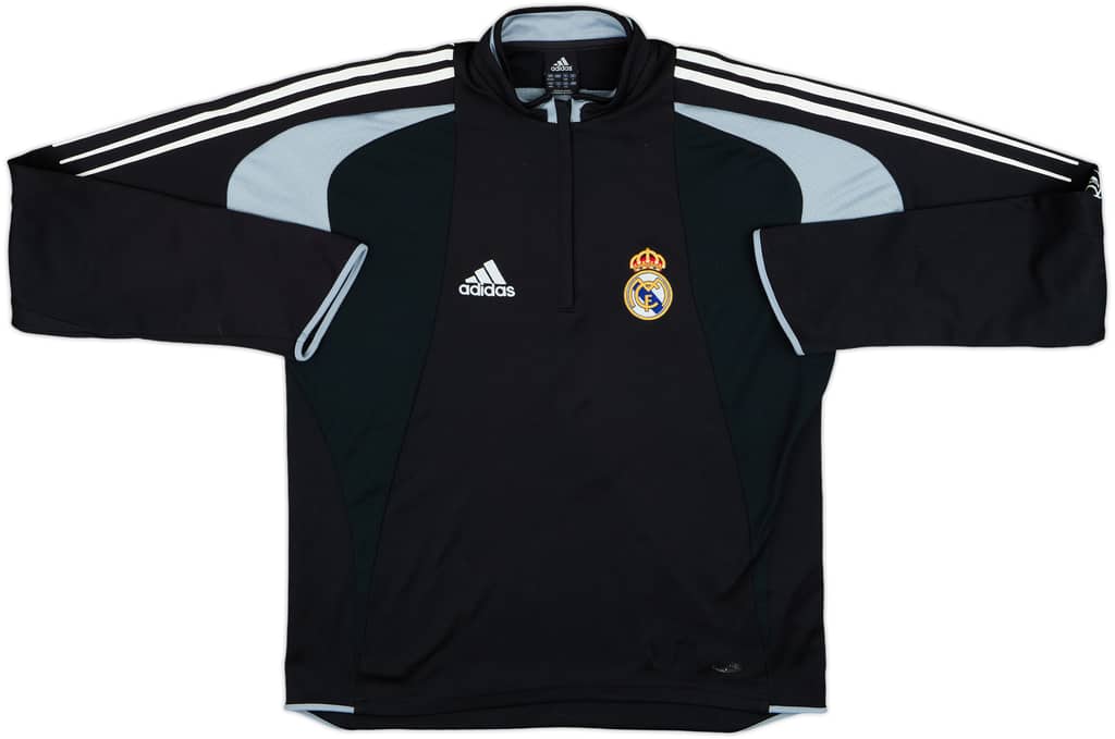 2004-05 Real Madrid adidas 1/4 Zip Drill Top - 7/10 - (L)