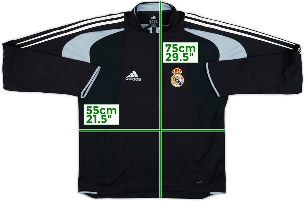 2004-05 Real Madrid adidas 1/4 Zip Drill Top - 7/10 - (L)