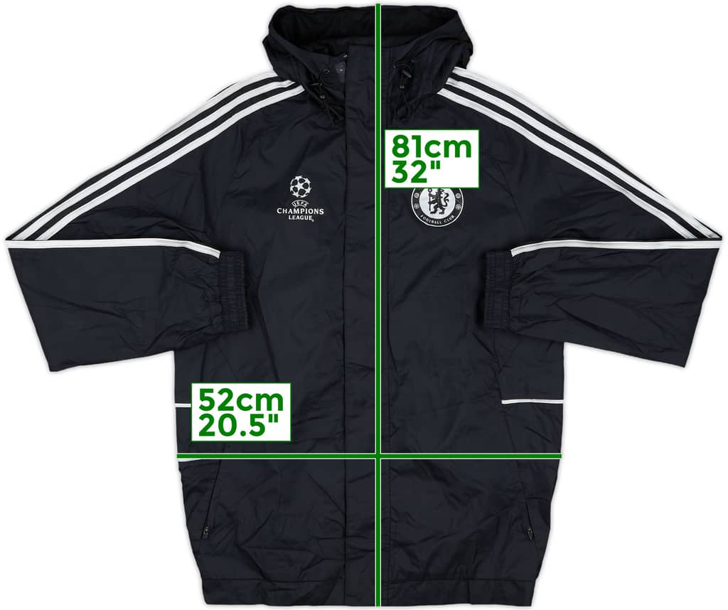 2013-14 Chelsea adidas CL Hooded Rain Coat - 7/10 - (M)