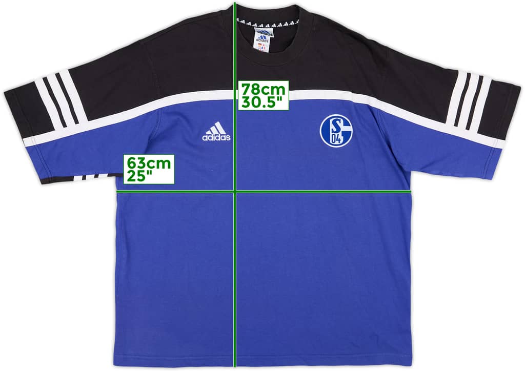 2000-01 Schalke adidas Cotton Tee - 8/10 - (XXL)