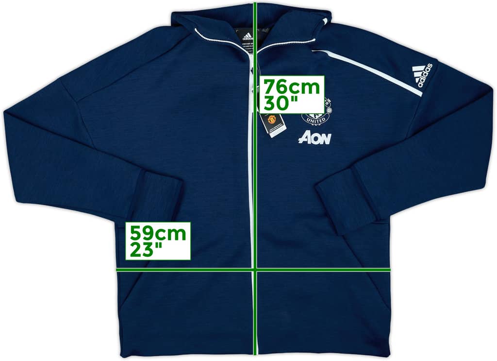 2018-19 Manchester United adidas Hooded Track Jacket (XL)